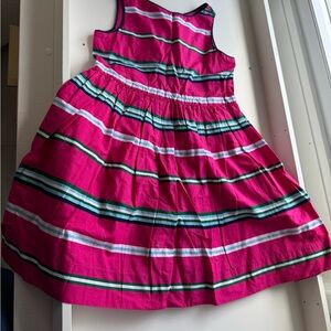 Piombo Pink Pleated Sundress Sleeveless Scoop Neck Casual